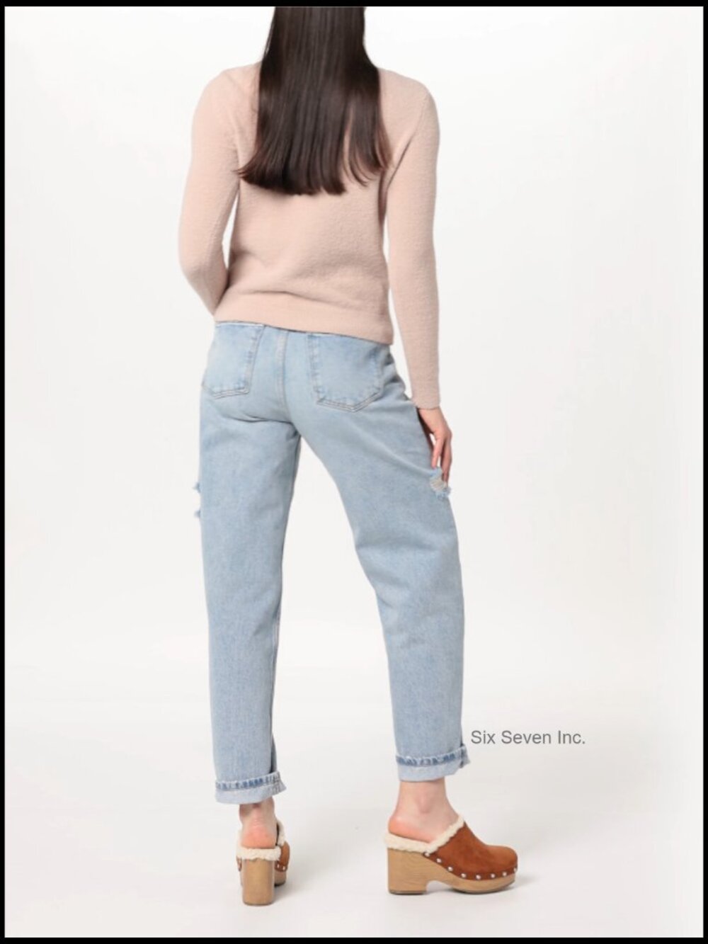 V-Neck Button Front Cozy Cardigan with Eyelash Yarn - Picture 7 of 7